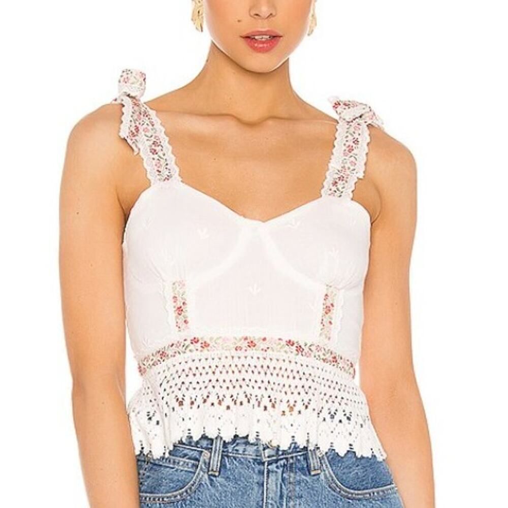 NWT Tularosa Amara Top in White Multi Sz. S